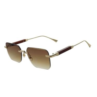 Imagem de VFDHN Óculos de Sol Masculinos Vintage Sem Aro, Moda Feminina e Elegantes (3)