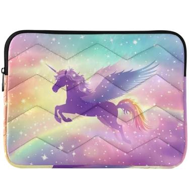 Imagem de Capa protetora para laptop Majestic Unicorn Wings fofa para MacBook 13 polegadas capa protetora para computador notebook universal 13-14 polegadas