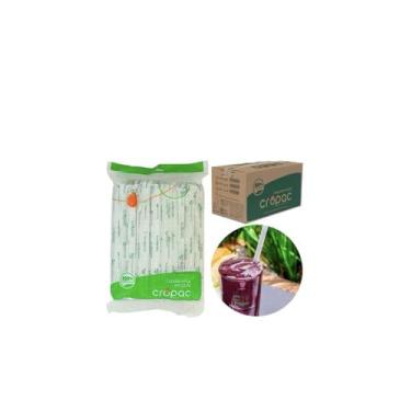 Imagem de 2 cx canudo 8mm liso biodegradável c/ 1200 un suco milk - E A COSTA EM