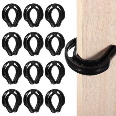 Imagem de PATIKIL 12 peças de proteção de aperto de porta, batente de porta, protetor de aperto de dedo, preventivo de batida, durável, para primeiros socorros, cunha de plástico em forma de C para bater portas