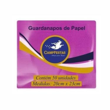 Imagem de Guardanapo de papel 19,5x22,5cm c/50 campfestas - Camp Festas, Pink