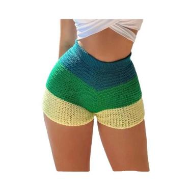 Imagem de Shorts Elegantes E Fashionáveis Para Mulheres, Tricotados, Sexy, Com C
