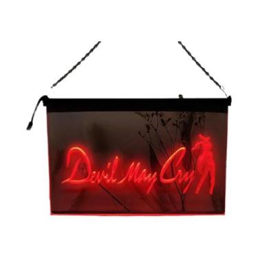 Imagem de Letreiro LED Neon 3D Esculpido Devil May Cry, Arte De Parede Para Deco