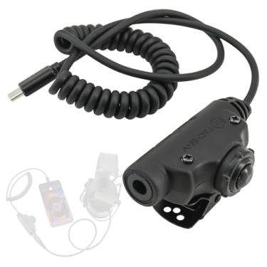 Imagem de Adaptador U94 V2 PTT para plugue Tepy-C acessório de fone de ouvido tático compatível com iPhone 17 16 15/ Samsung Galaxy S8 S9 S10 S20 Plus Plug Phones (C0034BK-MILIT)