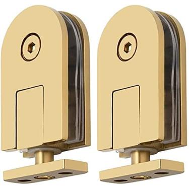 Imagem de Braçadeira de porta de vidro resistente para porta de chuveiro, sem moldura, dobradiça pivô de 360 graus, porta de banheiro de aço inoxidável 304, kit de substituição de vitrine de armário de vinho