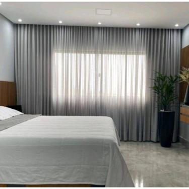 Imagem de Cortina Trilho Suiço Linho Cinza 6.00 X 2.50