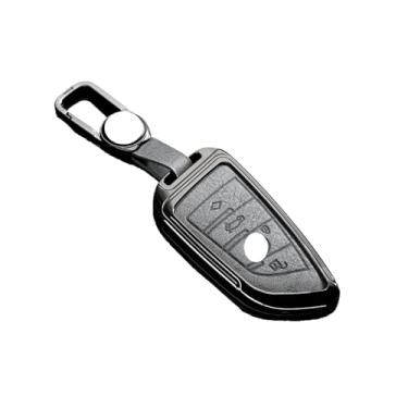 Imagem de Capa de couro para chave de carro Capa protetora Compatível com BMW X1 X3 X5 X6 X7 1 3 5 6 7 Série G20 G30 G11 F15 F16 G01 G02 F48 Acessórios(H-grey keychain)