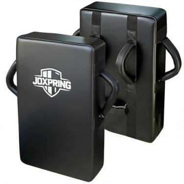 Imagem de JOXPRING Almofada de bloqueio para treinamento esportivo – 61 cm x 40 cm de espuma de alta resiliência para futebol, artes marciais, basquete, hóquei, manequim de equipamento, boxe e fitness – Couro