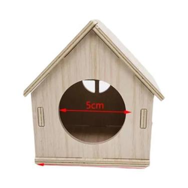 Imagem de Grande Ninho De Madeira Maciça Para Hamster, Esquilo, Ouriço, Urso Dou