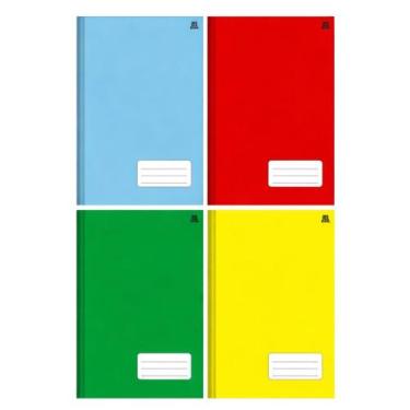 Imagem de Caderno Escolar Pequeno 96 Folhas Costurado Brochura Capa Dura Escola 