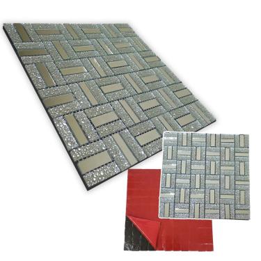 Imagem de Pastilha De Vidro Autocolante Parede Sala Cozinha Lavabo Banheiro Sala Decorativa Facil Aplicacao Requintado Moderna