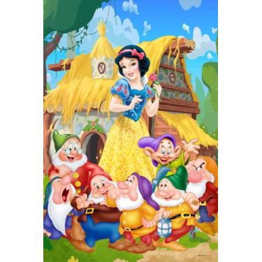 Imagem de Painel Festa Retangular P/ Casado 1,5x2,2m Branca De Neve 2 - Fantasia