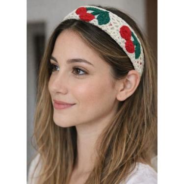 Imagem de Tiara De Cabelo Larga Em Crochê Artesanal - Lika Bijuterias, MODELO 04