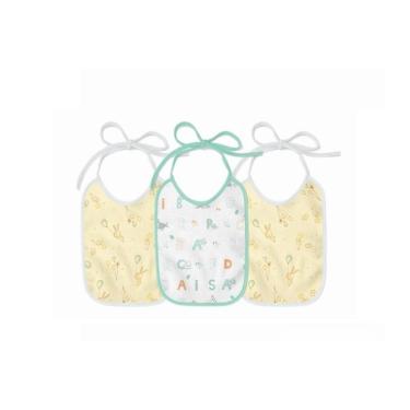 Imagem de Kit Babador Felpudo Estampado Neutro 25x19cm 3 Pçs Papi