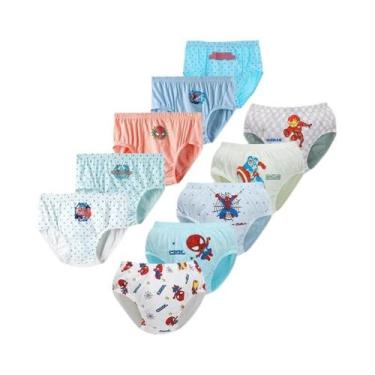 Imagem de Cuecas De Algodão Puro Do Homem-Aranha Para Meninos, Pacote Com 510, R