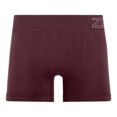 Imagem de Cueca Boxer com Jacquard no Cós sem Costura Bordeaux - Zee Rucci, P