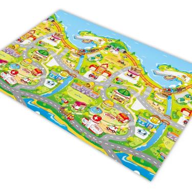 Imagem de Tapete Pista De Carrinhos Cidade Village City 1,4X1,0M