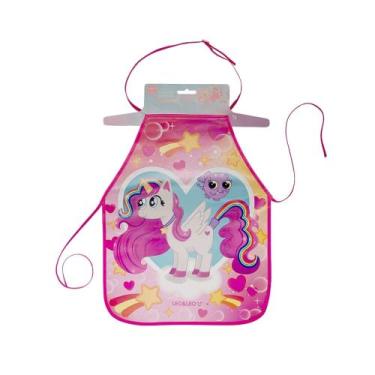 Imagem de Avental Infantil Regulável Unicórnio Alça regulável Impermeável Leo&Le