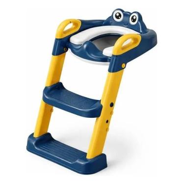 Imagem de Assento redutor infantil para vaso sanitário com escada antiderrapante