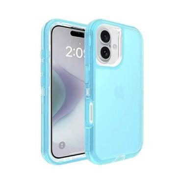 Imagem de iPhone 16e 16 15 14 13 12 pro Max plus 360 graus Capa De Telefone Tran