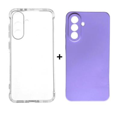 Imagem de Kit Capa Case Colorida + Capinha Transparente P/ Samsung A56 - Generic