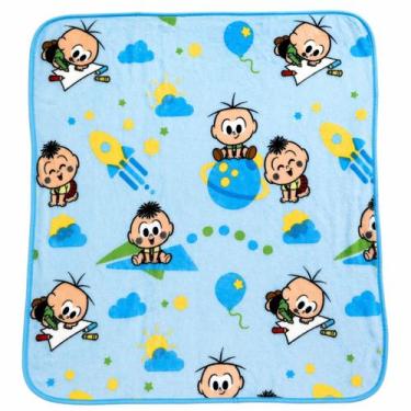 Imagem de Cobertor infantil turma da mônica espacial - 90 x 1,10 - azul - jolite