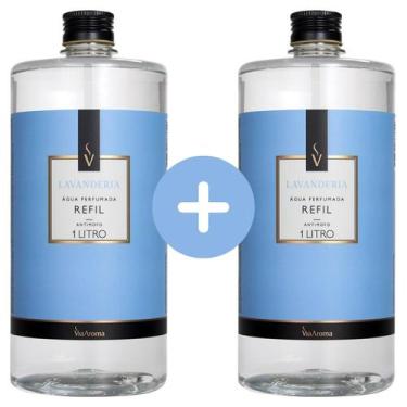 Imagem de Kit 2 Refil Água Perfumada Via Aroma 1L Aromatizador Cheirinho de Roup