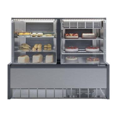 Imagem de Vitrine Neutra-fria Evaporador Vidro Reto Grna140r Inox Gelopar 110V