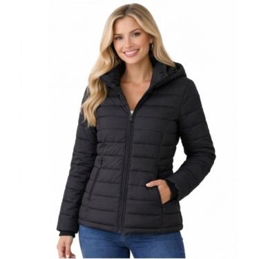 Imagem de Jaqueta Parka   Puffer Com Capuz Inverno Nylon-Feminino