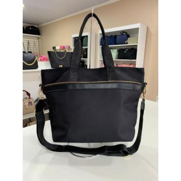 Imagem de Bolsa em nylon Chalita com duas alças uma de ombro e transversal ótima
