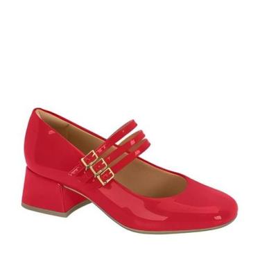 Imagem de Sapato Boneca Feminino De Salto Fino Vizzano 1426.106.13488, Vermelho,