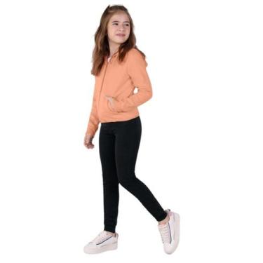 Imagem de Calça Jogger Infantil Menina em Moletinho Brandili, Preto, 18