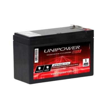 Imagem de Bateria Estacionária Unipower UP1270SEG para Segurança 6,4Ah 12V Vrla 