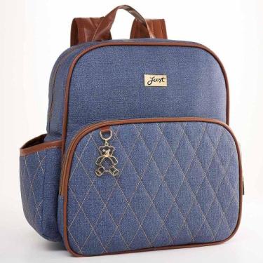 Imagem de Mochila de Maternidade Just Baby Chicago Jeans, Azul