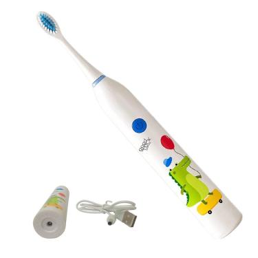 Imagem de Escova de Dente Infantil Eletrica Recarregavel 6 Velocidades Higiene Bucal Profunda Limpeza Oral Lingua Gengiva