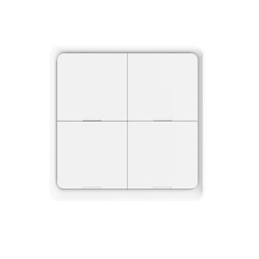 Imagem de burko Interruptor de cena sem fio botão de pressão interruptor inteligente painel de parede alimentado por bateria Tuya/Smart Life APP controle remoto para dispositivos domésticos inteligentes