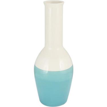 Imagem de Garrafa Aquamare Home&Co 41x16x16cm Cerâmica Azul Enfeite Decorativo p
