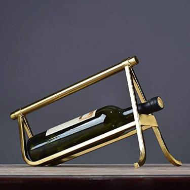 Imagem de Pkfinrd Ornamentos modernos, porta-vinho, ornamentos criativos, acessórios minimalistas para garrafas de casa, decorações de refrigerador de vinho