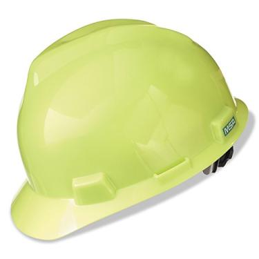 Imagem de MSA 10061512 V-Gard Protective Caps and Hats, Fas-Trac Ratchet, Hi-Viz Yellow Green