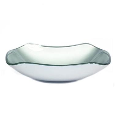 Imagem de CUBA DE VIDRO RETANGULAR ABAULADA 45CM PRATA