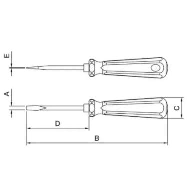 Imagem de Chave de Fenda com Ponta Chata Tramontina Pro 5x100mm