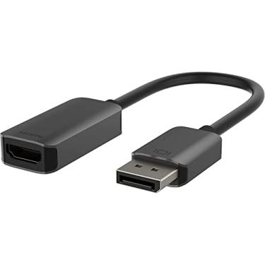 Imagem de Belkin Adaptador HDMI para DisplayPort, conversor DP 1.2 para HDMI 2.0 para monitor 4K 60 Hz com HDR 10, compatível com HDCP 2.2 e unidirecional