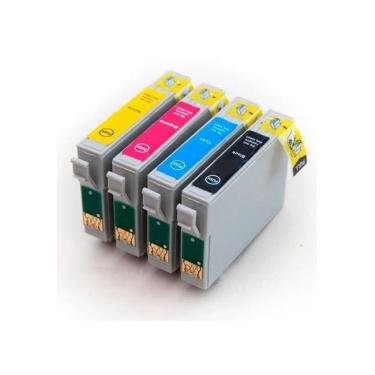 Imagem de Kit 4 Cartuchos Epson TX235 TX320 TX420 TX430 Compativeis T133