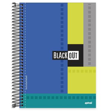 Imagem de Caderno universitário capa dura 20x1 320 folhas, Black Out Azul, Spiral, 212190 - pt 1 un