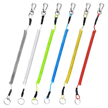 Imagem de Booms Fishing T04 Cordões de pesca Ferramenta de pesca/Bobina de segurança de polo Cordão retrátil Fio dentro da tampa de costura, 6pcs / pack_colorful