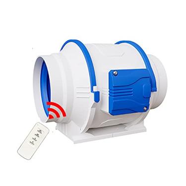 Imagem de Fã exausto 4 "6" Ventilador de ventilador de controle remoto do fã de exaustão do ducto com 2 configurações de velocidade Dinâmico Diagonal Diagonal Blade Fomente de escape de alta potência Ventilador