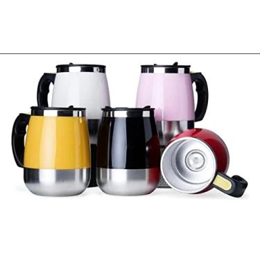 Imagem de Caneca Mixer Inox Automática Mistura Tudo 400ml Automática CORES DISPONIVEL ROSA AMARELA AZUL E PRETO