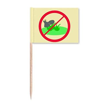 Imagem de Placa de gramado que não atropela, presente Art Deco, bandeira de palito, marcador de palito, decoração de festa