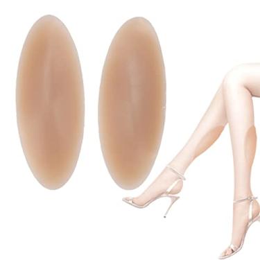 Imagem de 1 par de protetores de panturrilha autoadesivos de silicone, protetores de perna femininos respiráveis macios (cor da pele)
