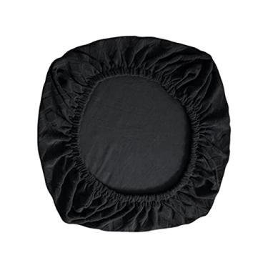 Imagem de Fenteer Capas De Cadeira De Computador Elásticas, Protetor De Almofada De Assento De Cadeira Confortável, Protetor De Assento, Capa De Cadeira De Escritório, Preto